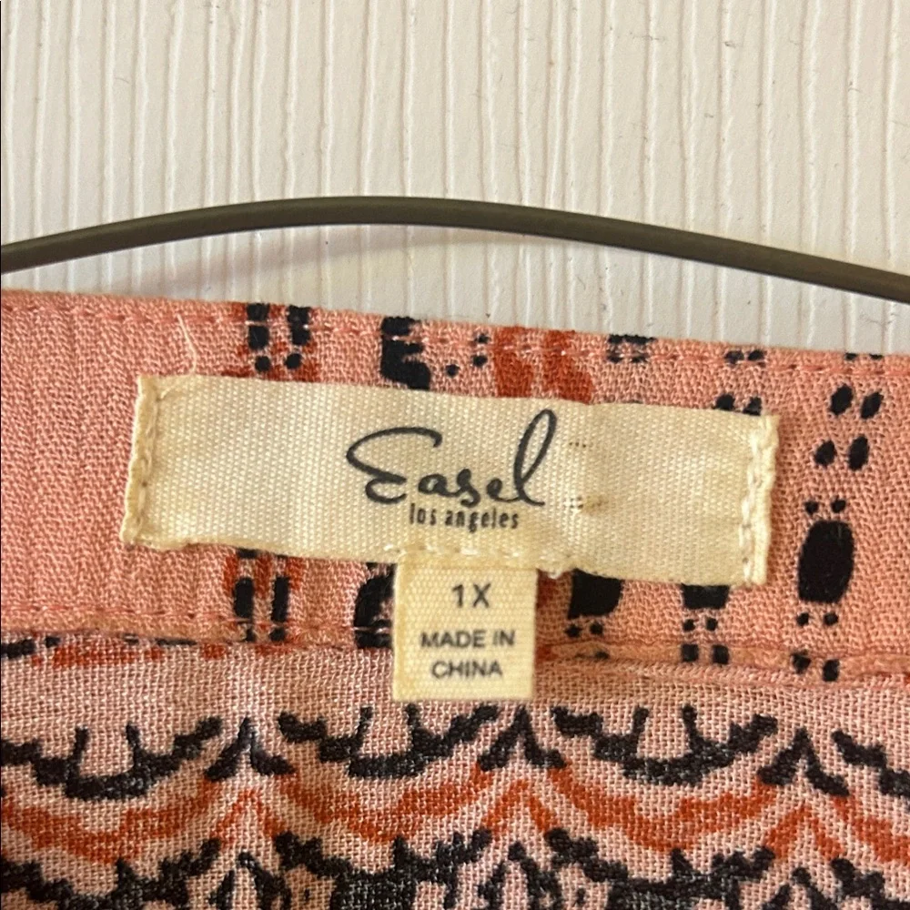 EaselBohemian Striped Women's Top - Pink and Black - Picture 2 of 10